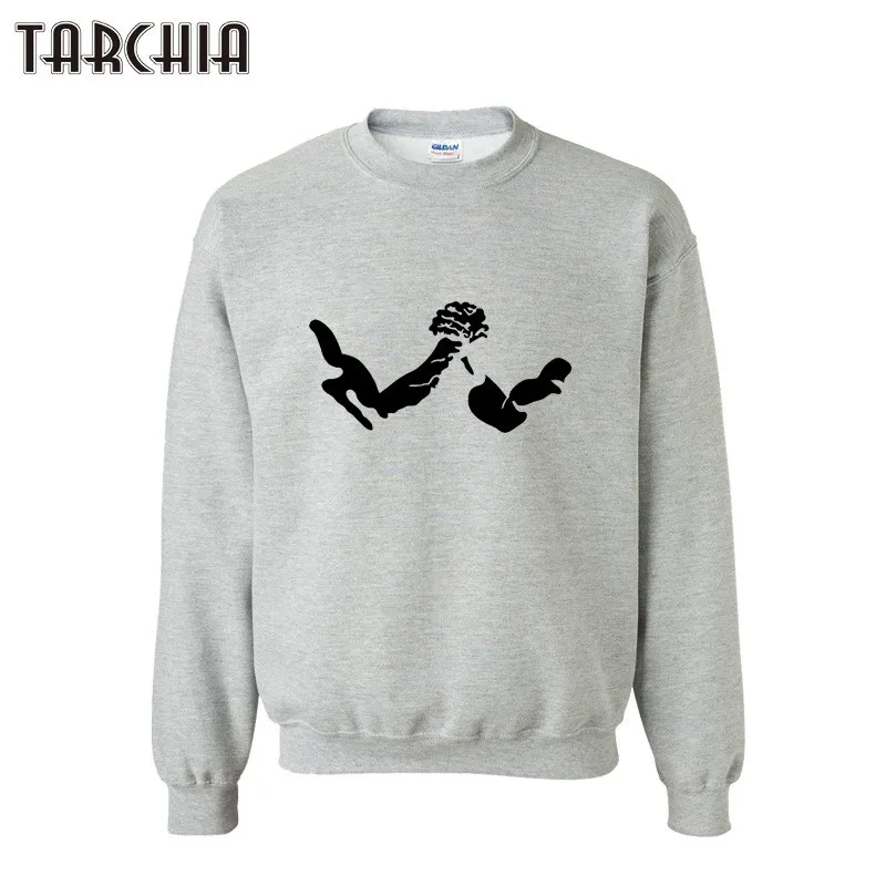 Толстовка TARCHIA мужская с длинным рукавом Модный хлопковый пуловер круглым