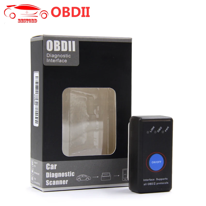 ELM327 V1.5 PIC18F25K80 чип Bluetooth 4 0 с кнопкой переключения питания OBD2 диагностический