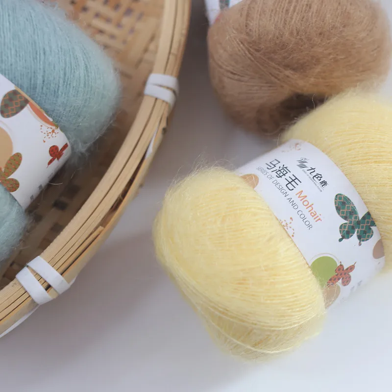 50 г/шар мохеровая шерстяная пряжа для ручного вязания в шаль-свитер мягкая тонкая