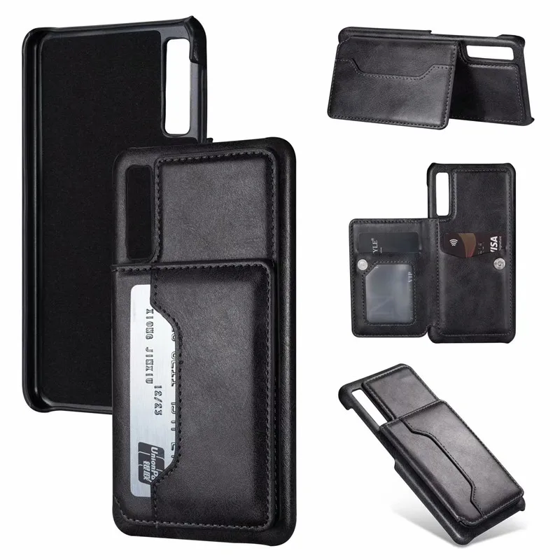 2in1 Retro PU Leather Case For Samsung Galaxy A50 A70 A7 A750 Luxury Multi Card Holders Flip Wallet Photo Stand Phone Case