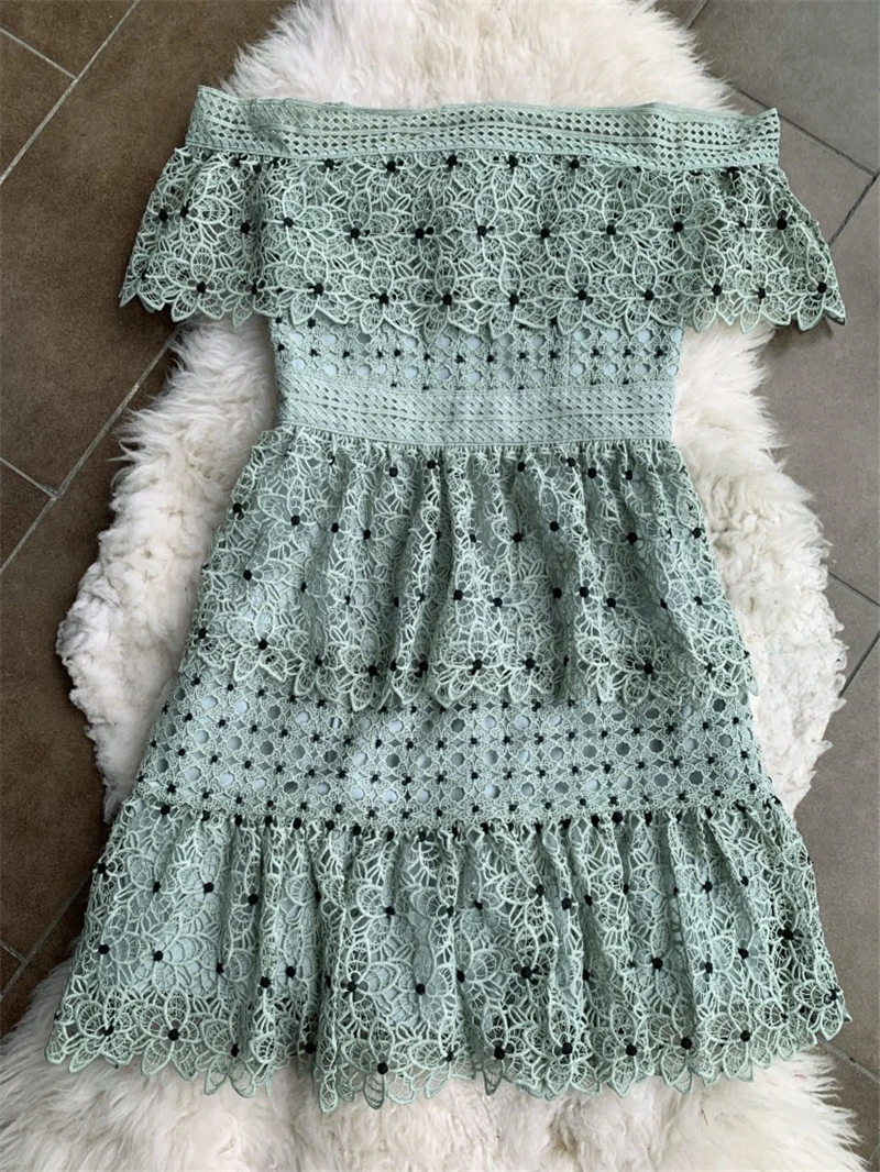 Высококачественное водорастворимое кружевное платье облегающее пикантное