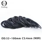 10 шт.лот резиновое кольцо NBR уплотнительное кольцо CS4mm OD52556065707580859095100 мм Нитриловое уплотнительное кольцо, уплотнительная прокладка, уплотнительные масляные кольца