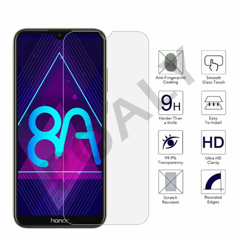 Закаленное стекло для Huawei Honor 8A Защита экрана JAT LX1 LX3 Honor8A 8 A стеклянная HD пленка
