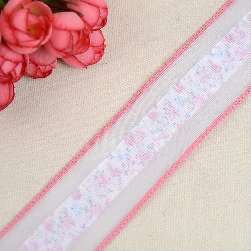 Лента из органзы с цветочным принтом 38 мм | Дом и сад