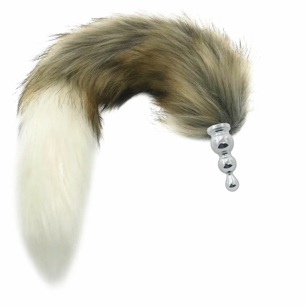 40cm Sex Toy Fox Tail Anal Plug Dog Back Metal Toys for Woman Bondage | Красота и здоровье