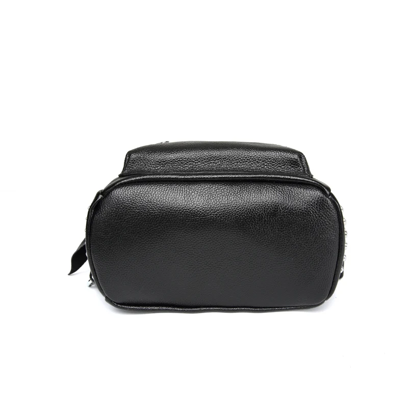 Rivets Cool Leather Backpack Women's Back Pack Hot Fashion Double Shoulder Bags High End Luxury Bagpack Mochilas | Багаж и сумки