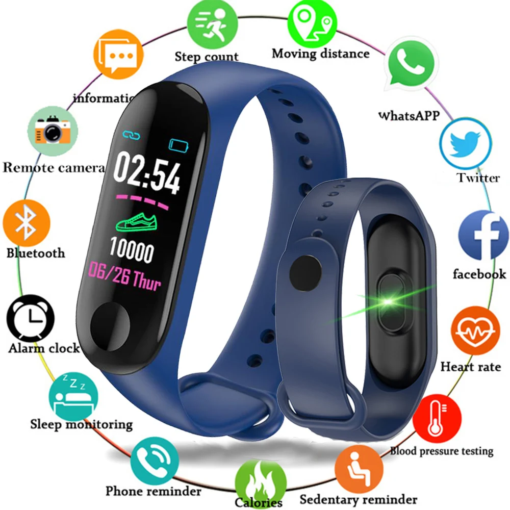 Смарт браслет для мужчин и женщин фитнес с Bluetooth цифровые спортивные часы