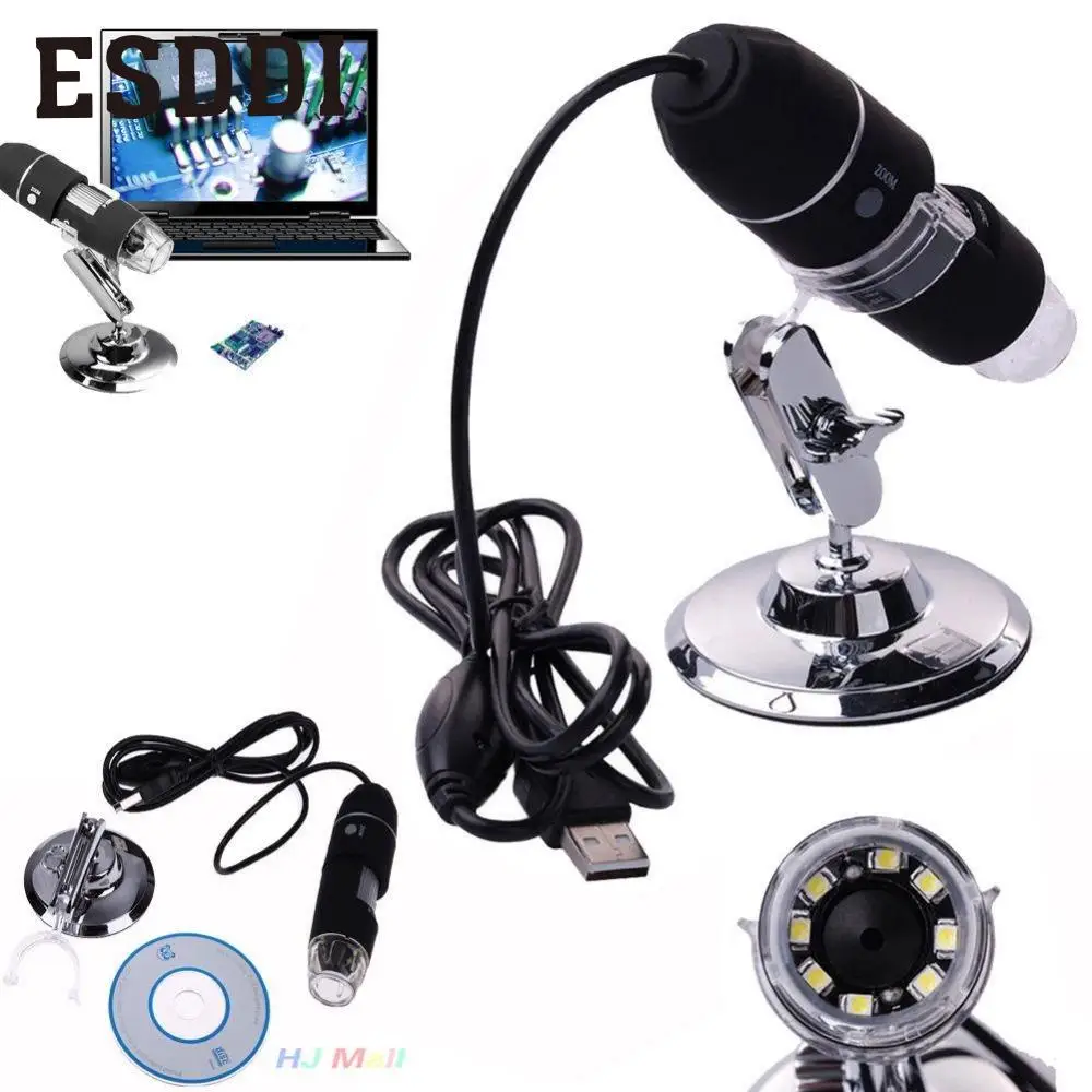 Esddi HD 2MP 1000X8 светодиодный USB портативный цифровой микроскоп CMOS сенсор эндоскоп зум