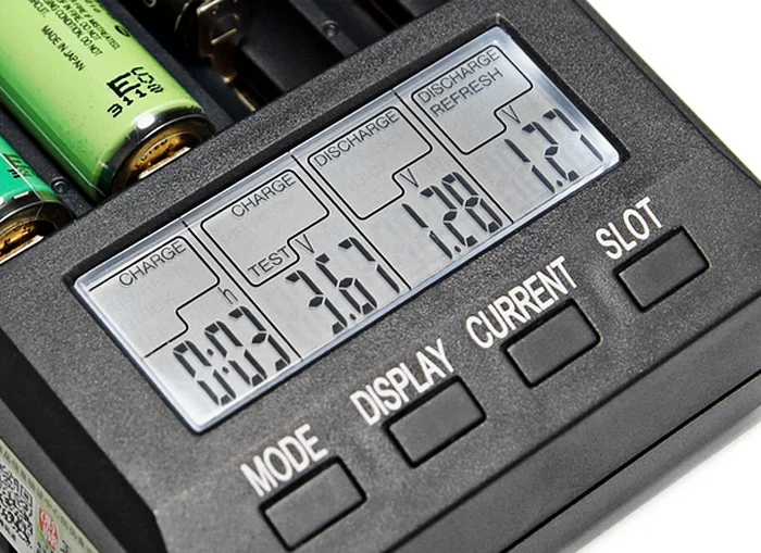 Opus BT-C3100 V2.2 умный цифровой Интеллектуальный 4 слота ЖК-дисплей Универсальное зарядное устройство для Li-Ion NiCd NiMh батареи EU US