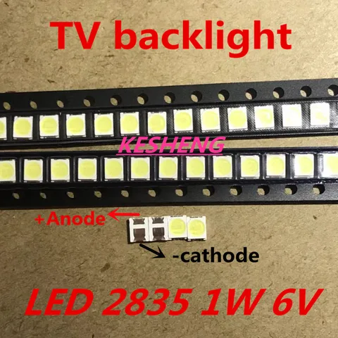 J-Fi 3528 SMD светодиодный 2835 6 V bianco Freddo 96LM для обратной осветительной аппликации ЖК-телевизора 1000