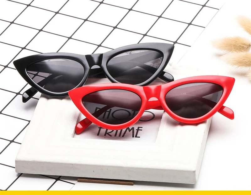 Винтажные Солнцезащитные очки кошачий глаз женские Брендовые 2018 модные красного