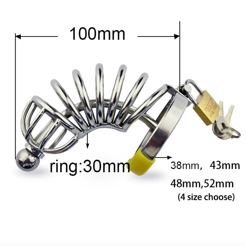 Chaste птица из нержавеющей стали Мужской целомудрия устройство с катетером