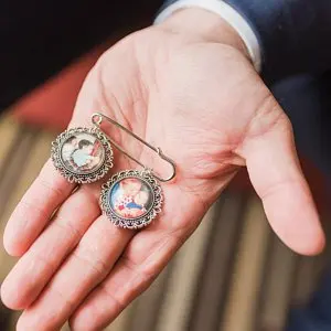 Персонализированные свадебные фото булавка для бутоньерки Keepsake Broach настроить