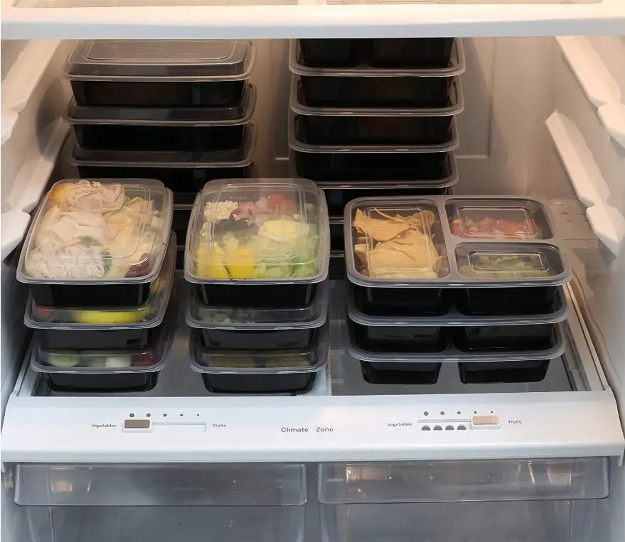 10 шт контейнеры для еды 3 отсека для хранения продуктов многоразовые контейнеры для дома/фитнеса приготовления еды