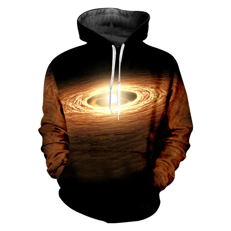 Худи мужское приталенное с объемным рисунком в стиле Харадзюку|Мужские