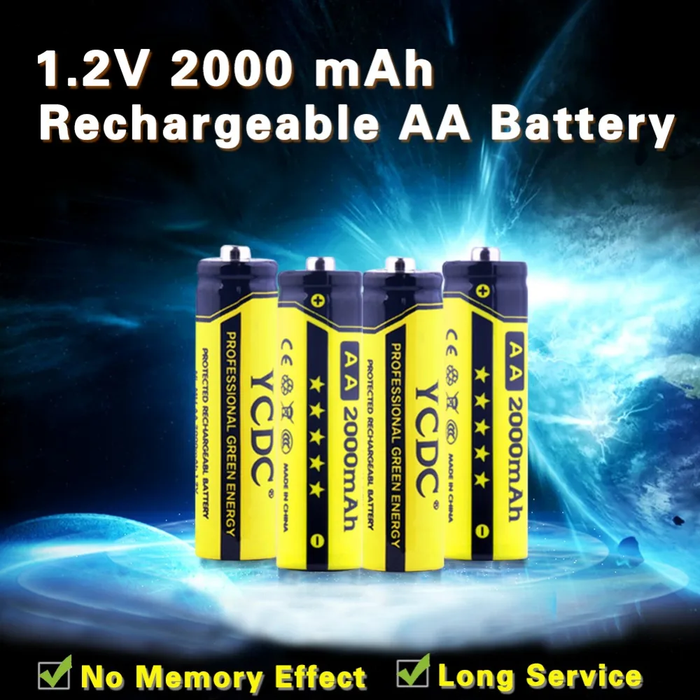 Чехол 4X 8X 12X 16X 20X HI CAPACITY с аккумулятором AA 2000MAH 1 2 V HR6 Ni MH перезаряжаемый аккумулятор