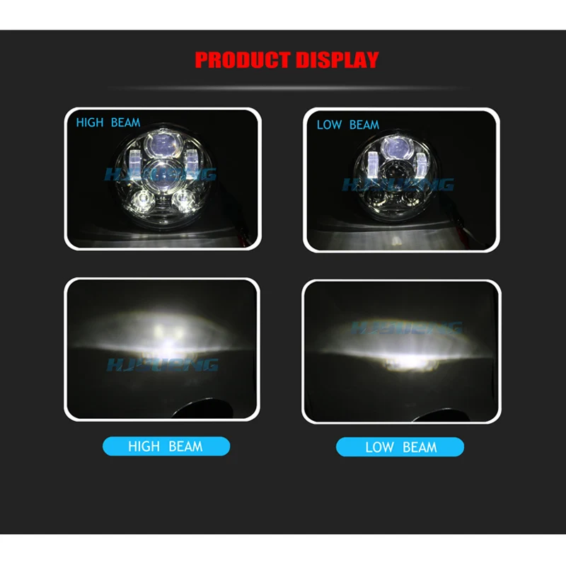 45 Вт 5 75 ''светодиодный проектор для мотоцикла ходовые огни фара Harley Sportster Dyna