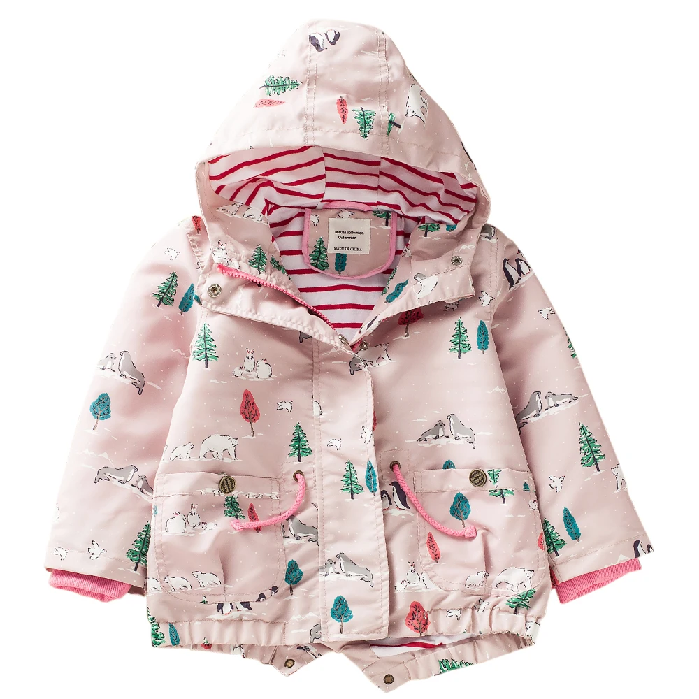 M38 демисезонная куртка для мальчиков и девочек Детское пальто с капюшоном