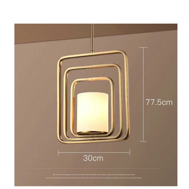 IKVVT Pendant Lights E27 Modern Golden Hanging Lamp Loft Creative Personality Light Fixtures For Restaurant Dining Living Room | Лампы и