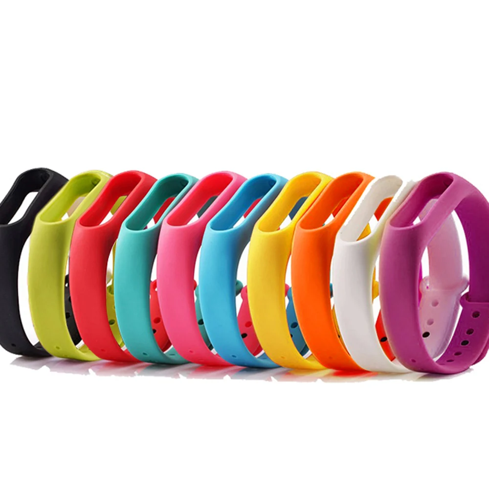 Браслет Xiaomi mi band 2 Силиконовый цветной сменный ремешок для Mi Band умный