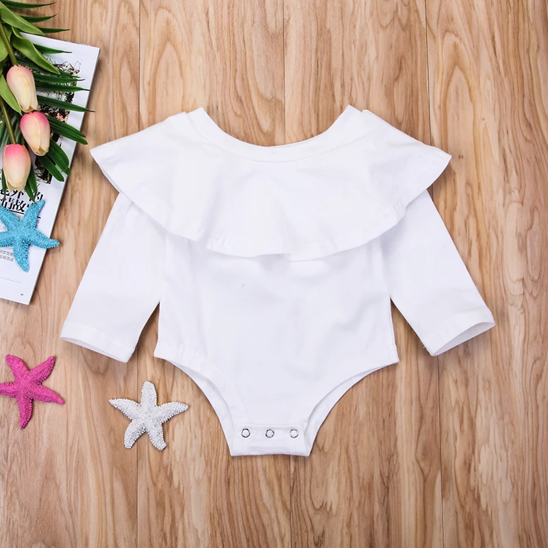 Новинка Мода комплект для маленьких девочек с длинным рукавом открытыми плечами