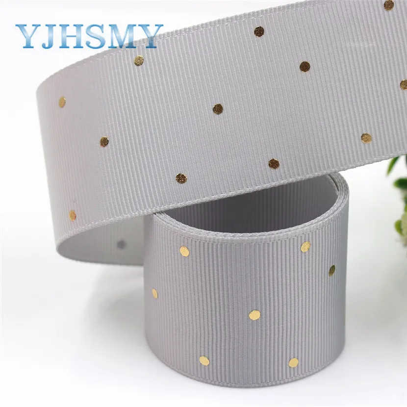 I-19407-872 YJHSMY I-19407-862, 5 ярдов, горячая Распродажа 38 мм сплошной цвет точка горячего тиснения корсажные ленты, Бант колпачок DIY аксессуары украшения - Цвет: I-19407-872