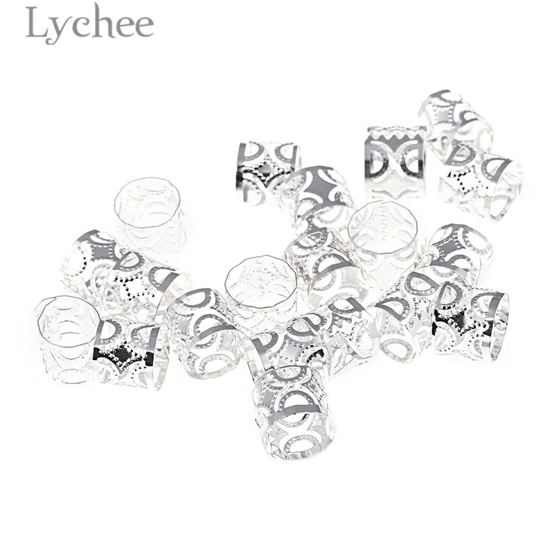 Lychee 20 штук в стиле хип-хоп сплав полые подвязанные лентой с объемной волной