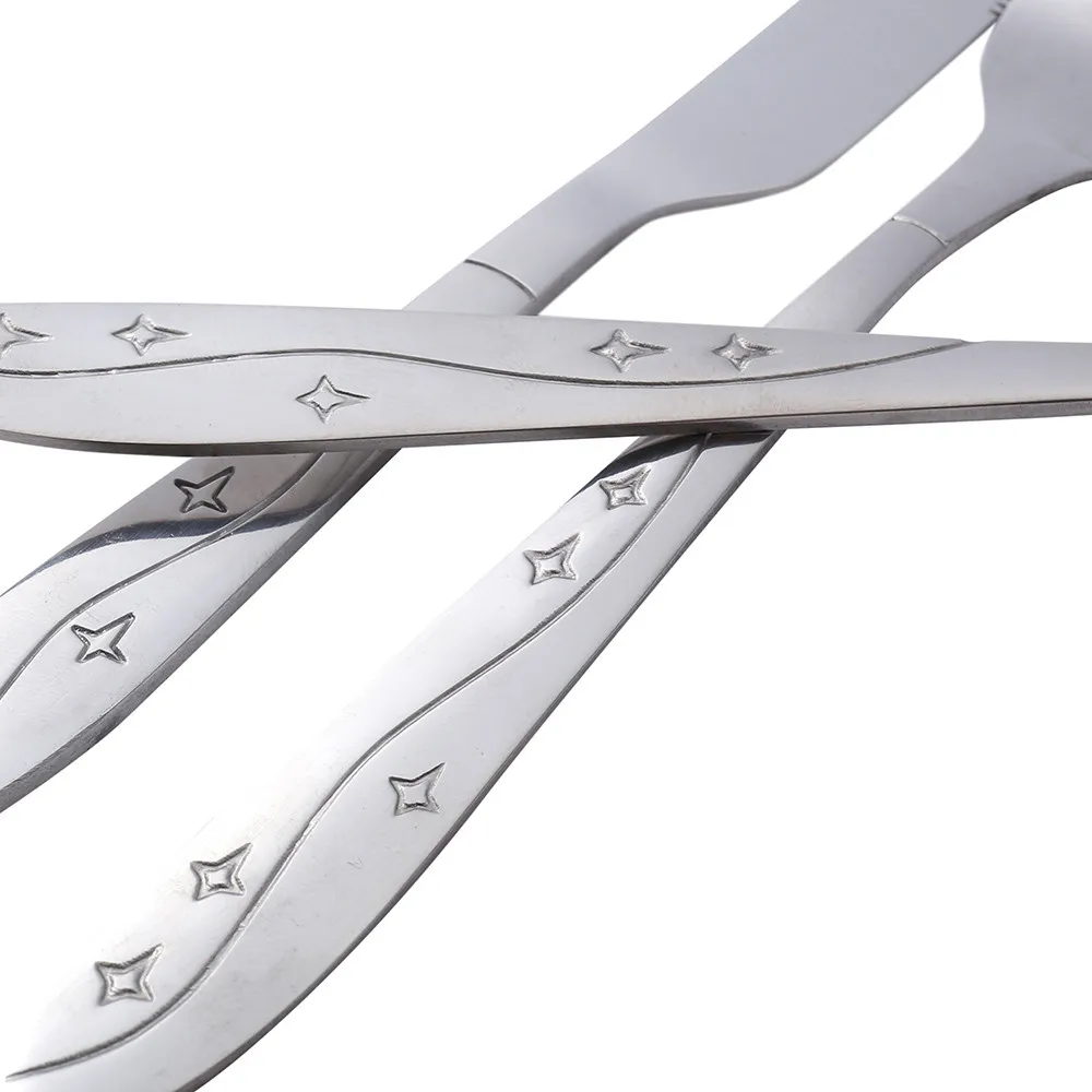 3 шт. Нержавеющая сталь ножей вилок и ложек Семья располагаться лагерем