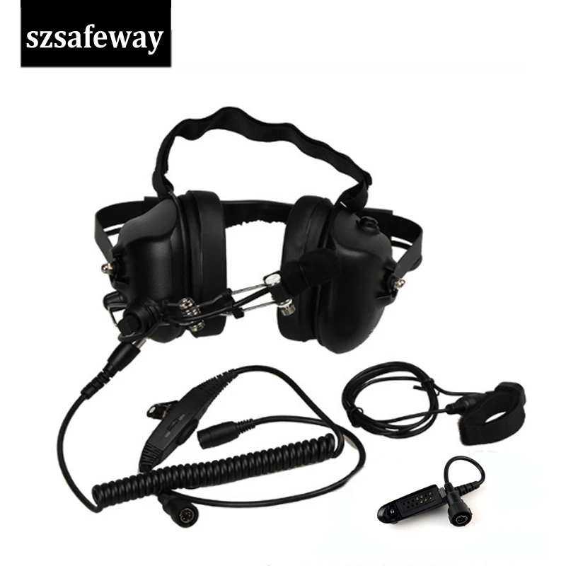 

Микрофон с шумоподавлением для Motorola, двухсторонняя радиогарнитура, GP320, GP328, GP329, GP338, GP340, GP360, GP380