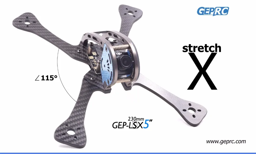 Гоночный Квадрокоптер Geprc Leopard LX5 улучшенная модель 7075 CNC 3K из углеродного волокна