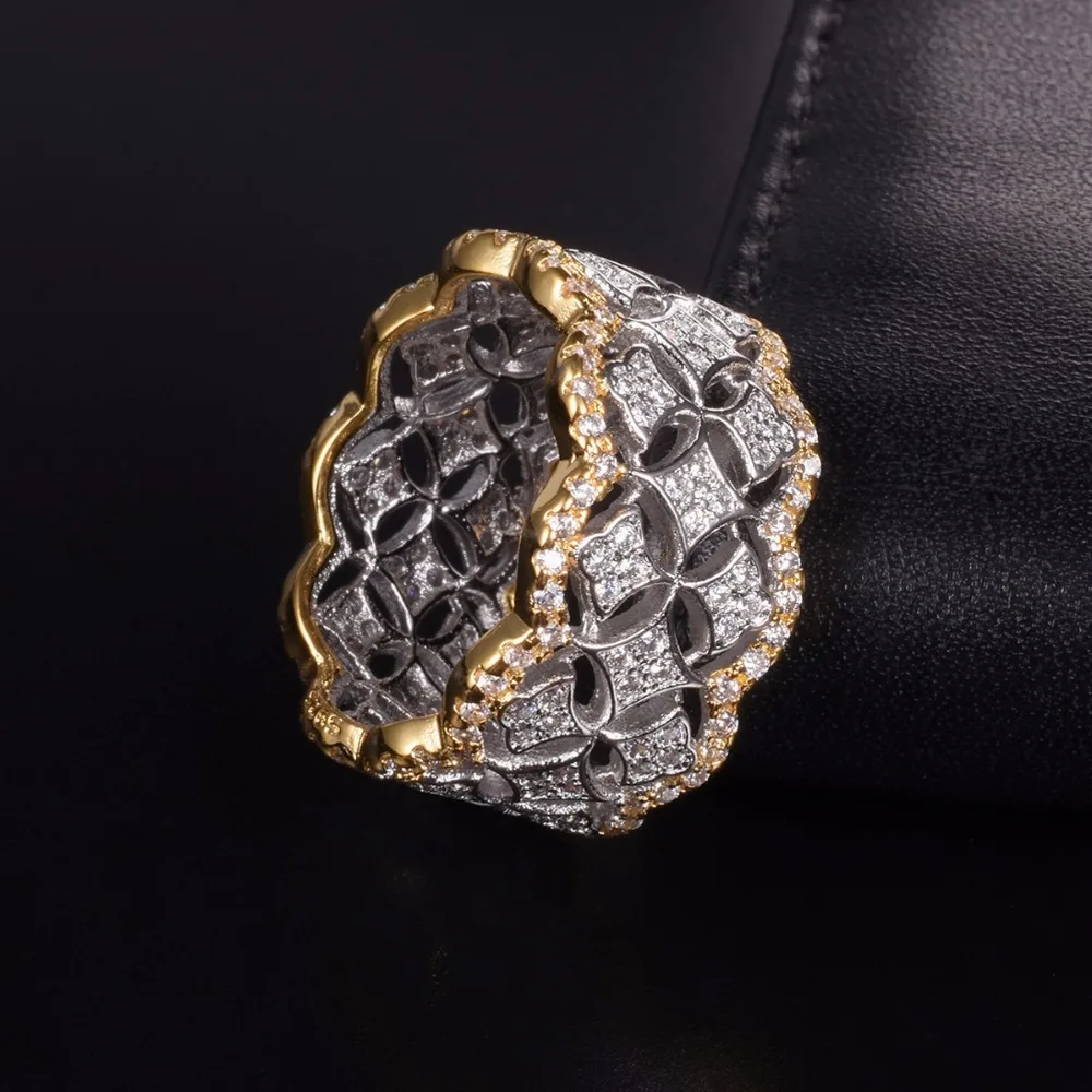 Обручальное кольцо ювелирные изделия проложить 256 шт Имитация DIAMOND CZ кольца Белый сапфир 925 пробы серебро и золото для Для женщин подарок Размеры 5-11