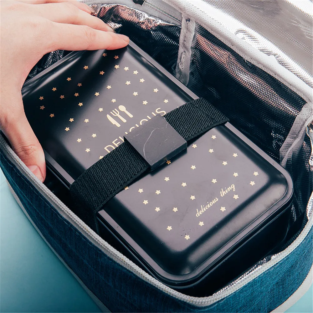 Японский пластиковый Ланч бокс двухслойный пищевой контейнер детский