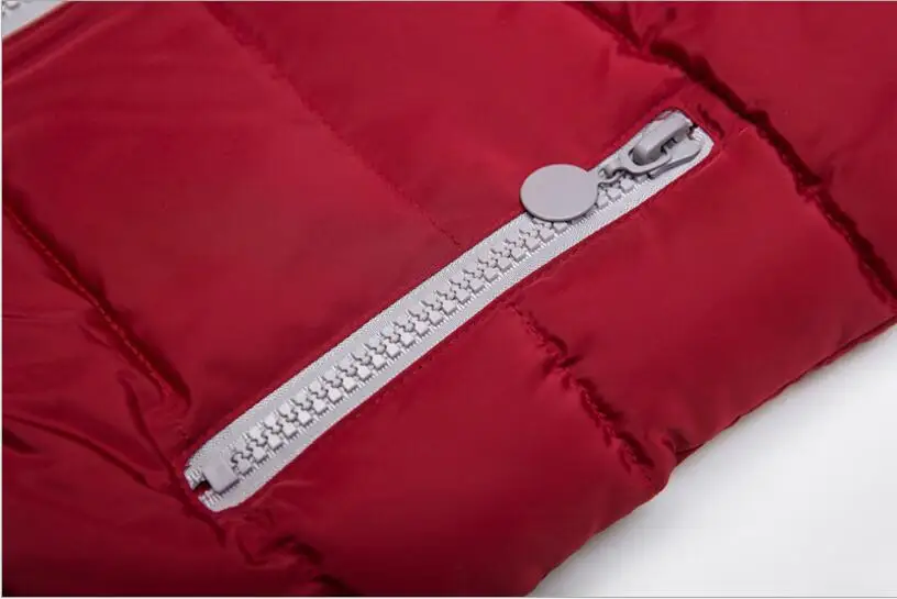 2019 новый для детей зимняя одежда с меховым воротником и жилетка подкладкой в