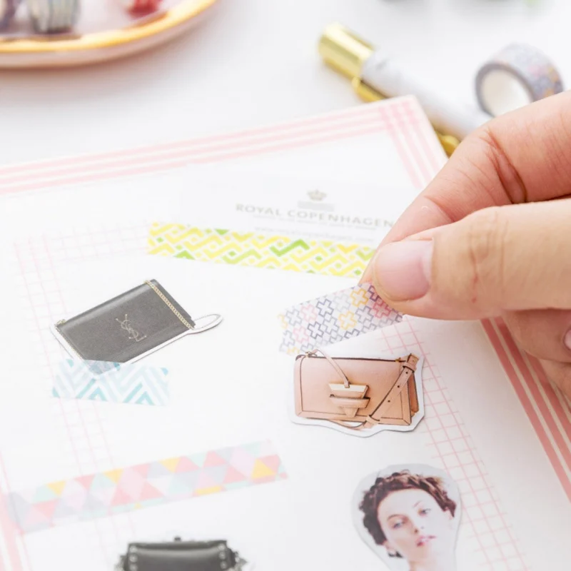 4 шт. геометрический Washi клейкая лента Стикеры DIY декоративная клейкая лента, Канцелярия клейкой ленты Скрапбукинг Планировщики