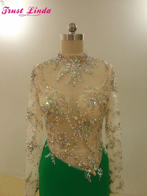 Mother Dresses Spring High Neck Sexy See Through Backless Long Sleeves Side Slit Mermaid Evening Prom Gowns Custom Made | Свадьбы и