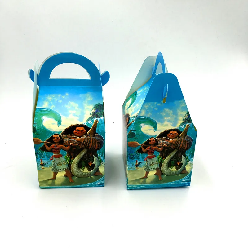 6 шт./лот Моана ручные сумки конфеты коробки Дети День рождения Подарочные