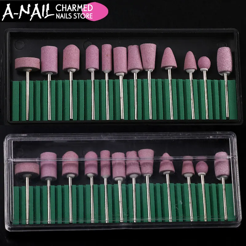 12 шт./компл. профессиональный дизайн ногтей Полировка Шлифовальная головка