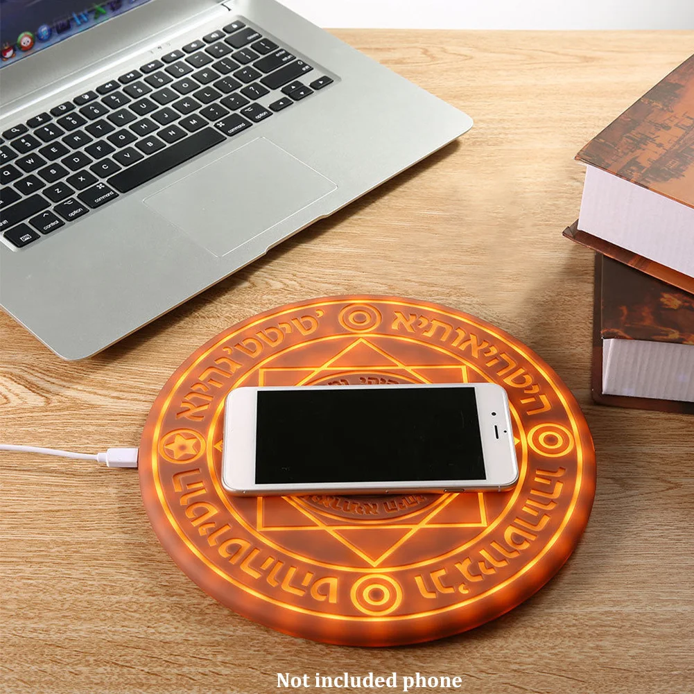 Qi сертифицировано подсветкой Pad магический набор портативный быстрой зарядки