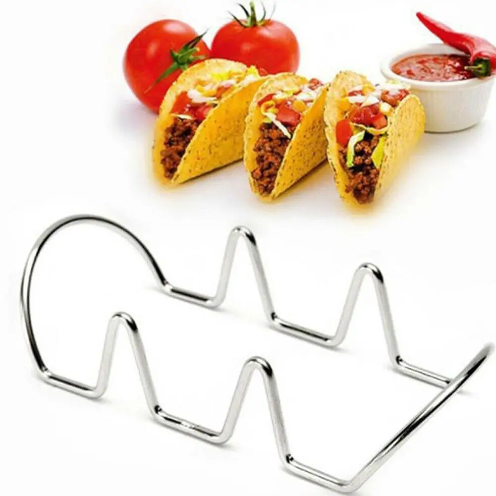 Новый держатель из нержавеющей стали Taco Мексиканская подставка для еды вмещает