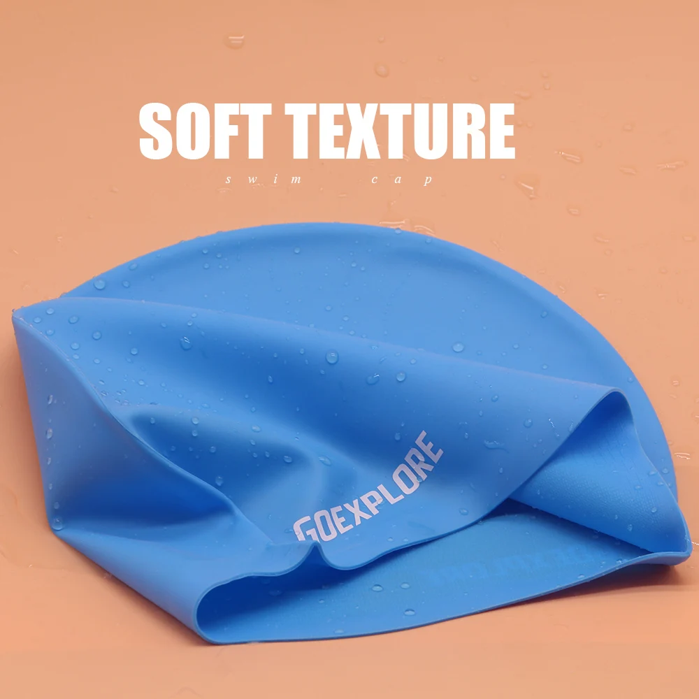 Кепка для плавания Goexplore + очки мужчин и женщин взрослых свободного размера