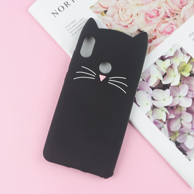 HuXu Black Чехол для Xiaomi Redmi 6 Pro 6A Hongmi6 Pro с милым стежком и кроликом лошадью, мягкий чехол для телефона с изображением кота, стежка мороженого - Цвет: HuXu Black