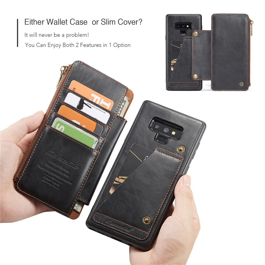 Wallet case Luxury Leather Magnetic Phone For Samsung Galaxy Note 9 Business Card Bag Soft PU Back Cover | Мобильные телефоны и