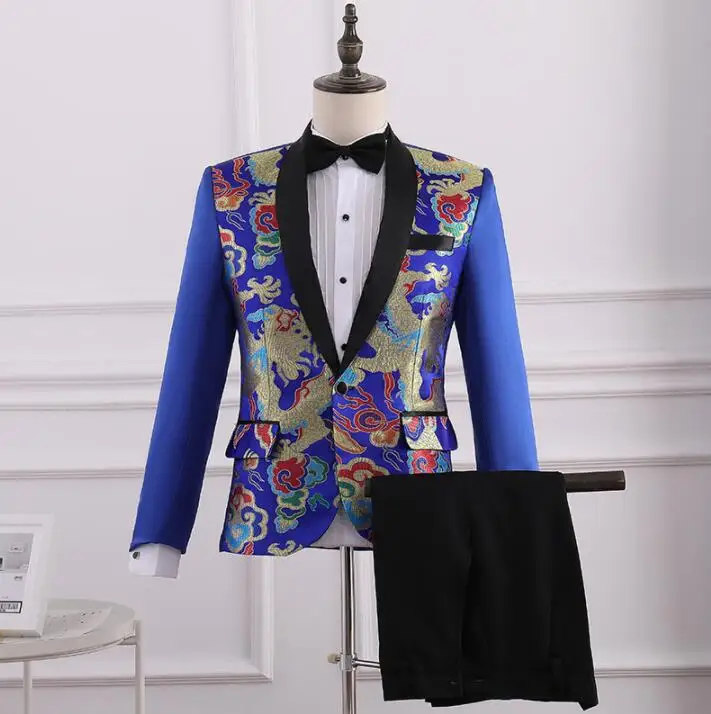 Блейзер Мужской костюм для жениха комплект с брюками фотостудии банкетные