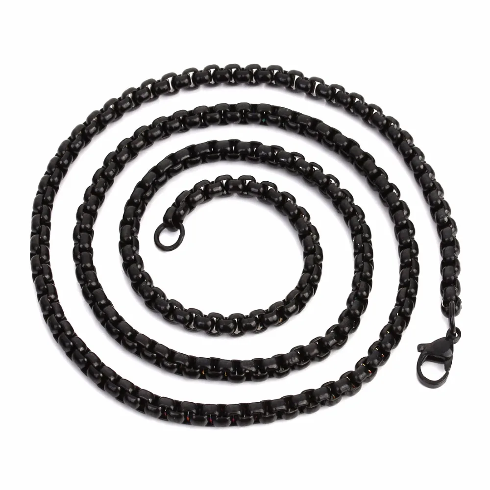 Цепочка мужская из нержавеющей стали шириной 4 мм и длиной 60 см с