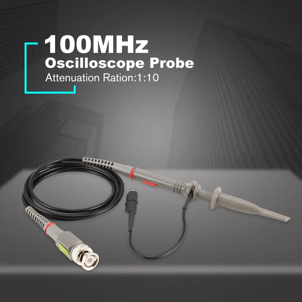 2PCS 100MHZ Oscilloscope Probe Oscillograph Scope Clip Test P6100 DIY Leads High Precision Analyzer Alligator 1:10 | Инструменты
