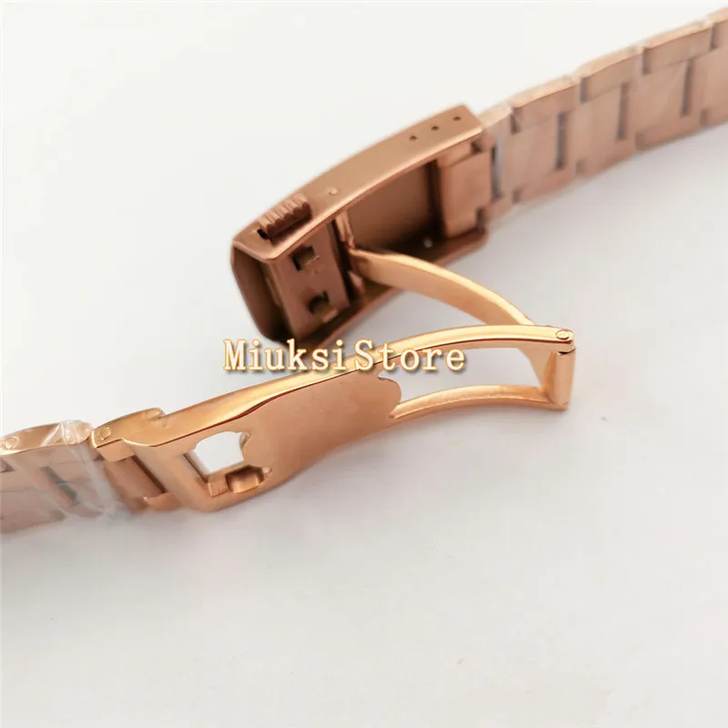 20mm Rose Gold Stainless Steel Band Fit 40mm Mens Wristwatch | Наручные часы