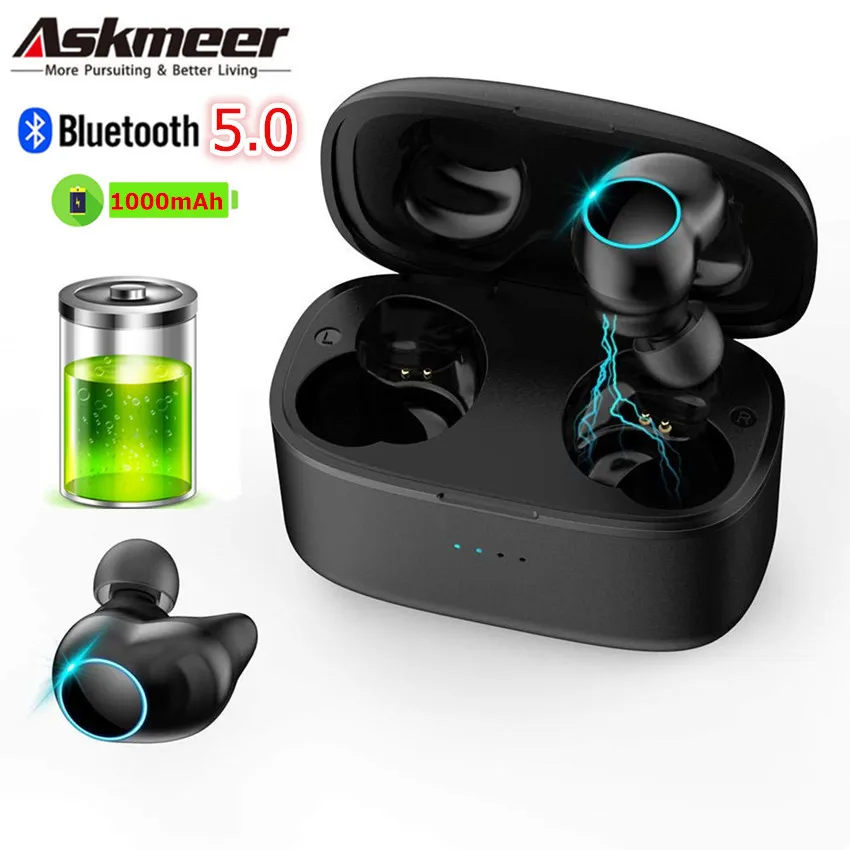 Askmeer T3 Беспроводная Bluetooth гарнитура 5 0 водонепроницаемые TWS наушники HIFI стерео