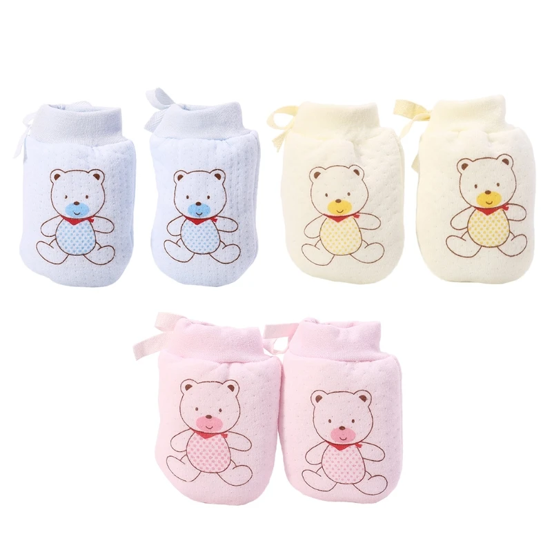 

Lovely Baby Infant Boys Girls Anti Scratch Mittens Soft Cotton Gloves Newborn Handguard Foot Cover Infants Supplies Shower Gifts