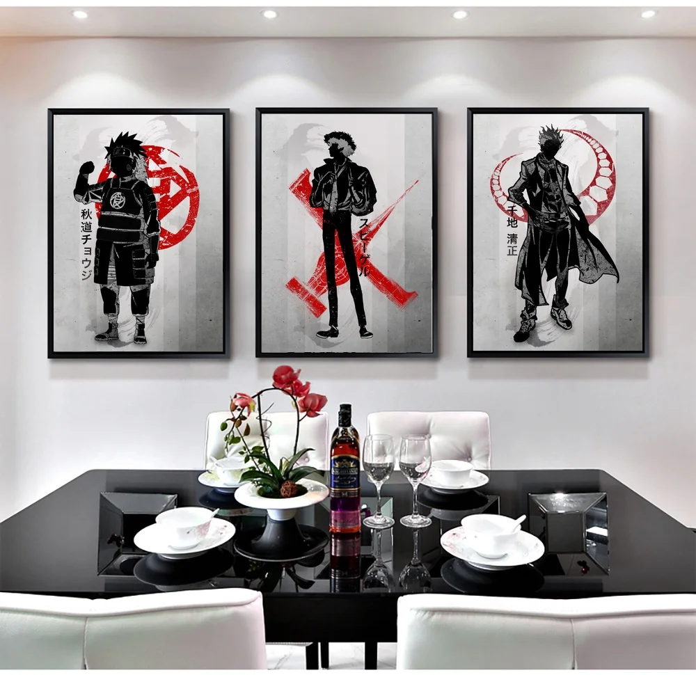 Японские персонажи аниме Настенная картина Декор стены холст Художественная