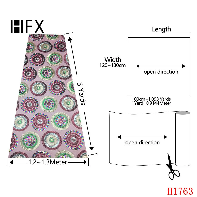 HFX последние африканские шнурки 2019 блесток вышитые нигерийская Свадебная лента